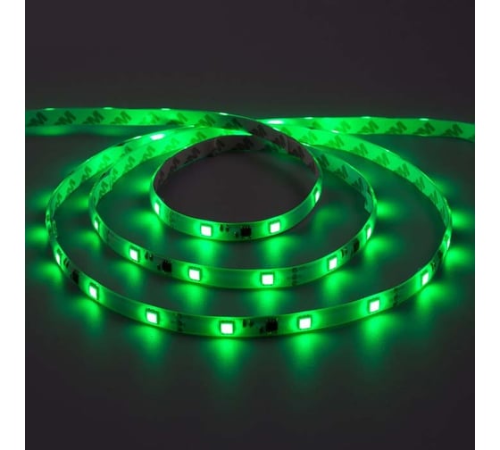 Светодиодная лента Luazon Бегущий огонь DC 12 В, 7.2Втм, 30SMD5050, 5м, IP65, автономная, ЗЕЛЁНЫЙ 848578