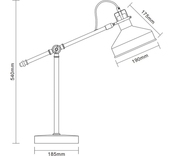Настольный светильник Camelion Amsterdam KD-425 C62 черный + медь 13014
