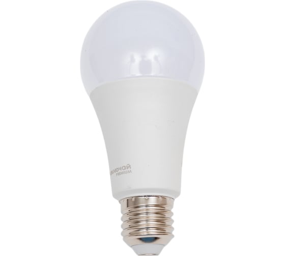 Светодиодная лампа Включай 20W E27 A65 6500K 220V LED PREMIUM А65-20W-E27-WW ЛОН 1198676