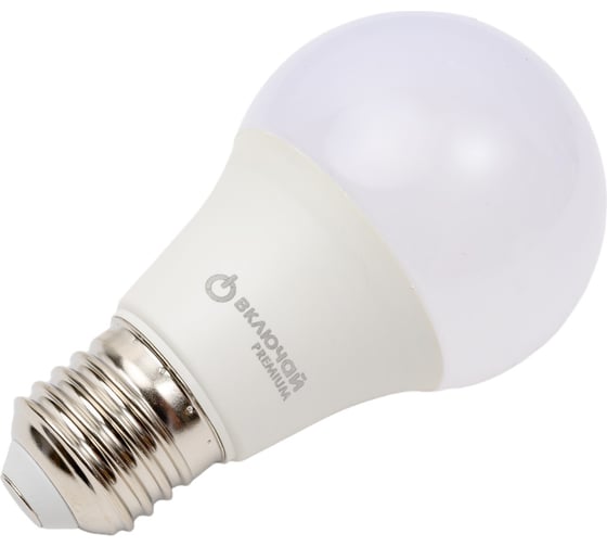 Светодиодная лампа Включай 8W E27 A60 4000K 220V LED PREMIUM A60-8W-E27-W ЛОН 1198574