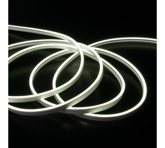 Гибкий неон с боковым свечением Elektrostandard 24V, 10W, 120Led, 2835, IP65, 6500K, холодный белый, 5 м a056260