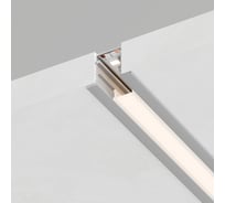 Профиль встраиваемый FERON CAB244 10х17мм, алюминиевый, серебро, 2м, 52152