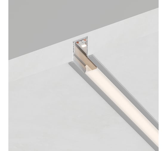 Профиль встраиваемый FERON CAB242 9х12мм,алюминиевый, серебро, 2м, 52150