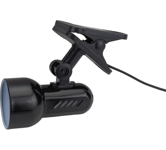 Настольный светильник Ultraflash UF-381 C02 черный с прищепкой 230В, 40Вт, E27, ЛОН 14506