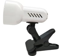 Настольный светильник Ultraflash UF-381 C01 белый с прищепкой 230В, 40Вт, E27, ЛОН 14505