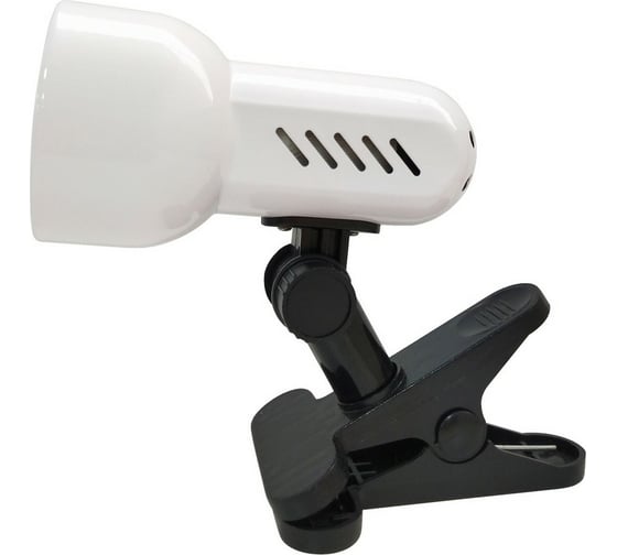 Настольный светильник Ultraflash UF-381 C01 белый с прищепкой 230В, 40Вт, E27, ЛОН 14505 1
