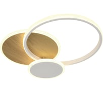 Светильник потолочный светодиодный ЭРА Модерн City CLL-1-60-RC WH+Wood с ДУ 60W 3000-6500К белый/золото Б0069757