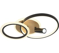 Светильник потолочный светодиодный ЭРА Модерн Rondo CLL-1-85-RC BK с ДУ 85W 3000-6500К черный/дерево Б0069745