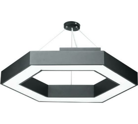 Светодиодный светильник ЭРА Geometria Hexagon SPO-123-B-40K-045 45Вт 4000К 2500Лм черный Б0050555 1
