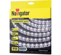 Лента Navigator СД 14 449 NLS-335CWS120-8-IP20-12V 5 м 14449