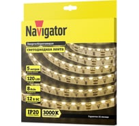 Лента Navigator СД 14 450 NLS-335WWS120-8-IP20-12V 5 м 14450