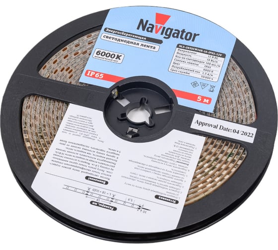 Лента Navigator СД 14 456 NLS-2835CW168-16-IP65-12V 5 м 14456 1