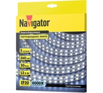 Лента Navigator СД 14 463 NLS-2835CW240-30-IP20-12V 5 м 14463