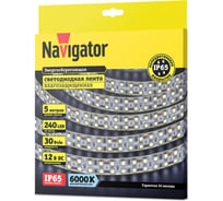 Лента Navigator СД 14 464 NLS-2835CW240-30-IP65-12V 5 м 14464
