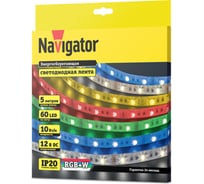 Лента Navigator СД 14 467 NLS-5050RGBW60-10-IP20-12V 5 м 14467