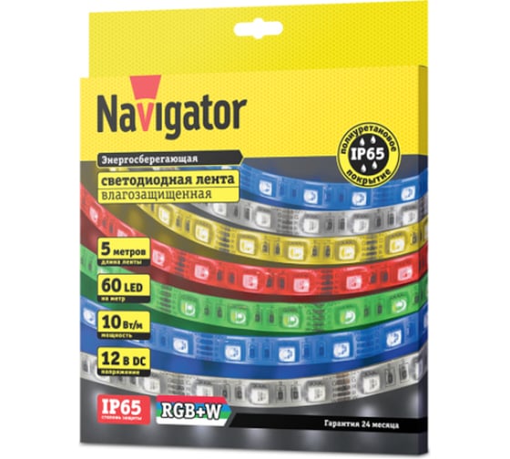 Лента Navigator СД 14 468 NLS-5050RGBW60-10-IP65-12V 5 м 14468