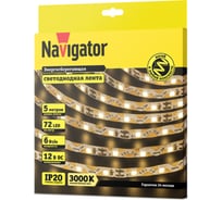 Лента Navigator СД 14 471 NLS-2835WWST72-6-IP20-12V 5 м 14471