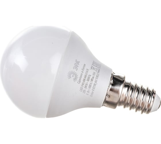 Светодиодная лампочка ЭРА RED LINE LED P45-6W-840-E14 R E14 6Вт шар нейтральный белый свет Б0052443