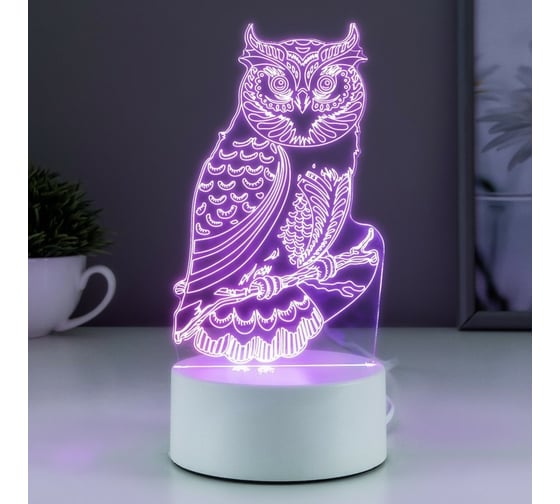 Светильник RISALUX "Сова" LED RGB от сети 4814592 1