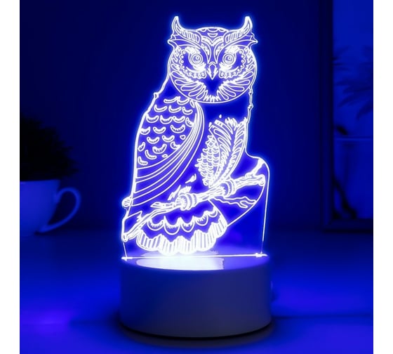 Светильник RISALUX "Сова" LED RGB от сети 4814592