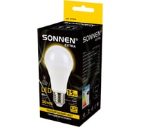 Лампа светодиодная SONNEN EXTRA 15 (130) Вт Е27 груша теплый белый LED A60-15W-2700-Е27, 457896