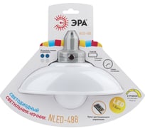 Светодиодный ночник-светильник ЭРА NLED-488-1W-MS-W настенный, на батарейках, с пультом белый, Б0051478