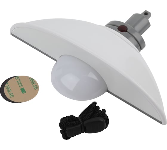 Светодиодный ночник-светильник ЭРА NLED-488-1W-MS-W настенный, на батарейках, с пультом белый, Б0051478