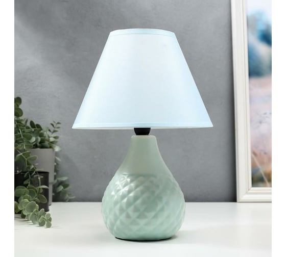 Настольная лампа RISALUX 16369/1BL E14 40Вт голубой 20х20х30 см 5448832