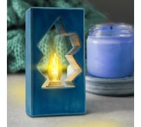 Настольная лампа RISALUX 16599/1BL E14 40Вт синий 13х7,5х24,5 см 5866340