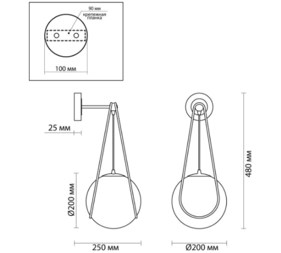 Настенный светильник ODEON LIGHT акрил E14 40W CAROL 4269/1W