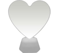 Светодиодный зеркальный ночник OGM сердце, красный, 3хАА, пластик,160х72х190мм NL-06