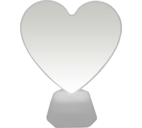 Светодиодный зеркальный ночник OGM сердце, красный, 3хАА, пластик,160х72х190мм NL-06