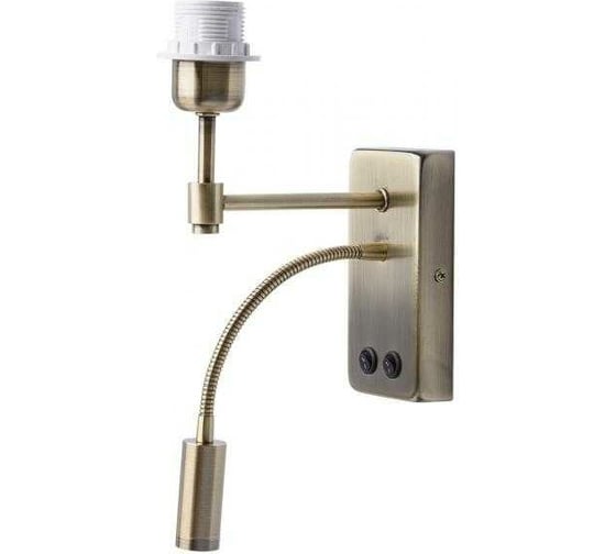 Бра De Markt Сити 1x60W E27 1x1W LED 220 V бронза без абажура 634021602