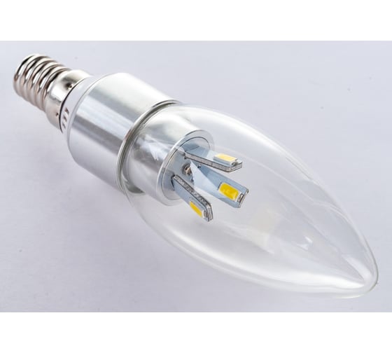Светодиодная лампа Nord-Yada C35 3W S 220V E14 4200K (свеча прозрачная) 903644