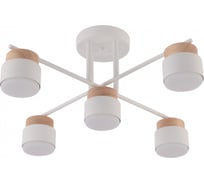 Люстра Росток XI1001/5 WT+WOOD белый/дерево 5х15W GX53 d520 h205, HN25 988391265