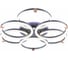 Люстра Росток DK06093/3+3 PR SILVER+FGD серебро/золото 192W+8W LED RGB 3000-6000K d750 ПДУ(ИК) диммер, HN24 988383242 1