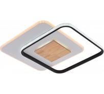 Люстра Росток LI08000/450 PR WT+BK+WOOD белый/черный/дерево 110W LED 3000K-6000K d450 ПДУ(ИК) диммер, HN24 988383417