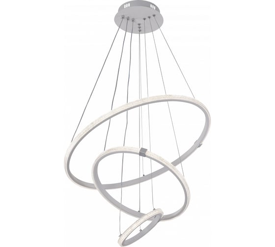 Люстра Росток DK06360/3 PR WT+CR белый/хром 128W LED 3000K-6000K d610 ПДУ(ИК) диммер, HN24 988387494 1