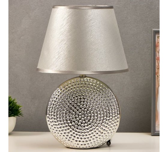 Настольная лампа RISALUX 7515121TL/1 E14 40Вт серебро 24,5х24,5х37 см 4551694 1