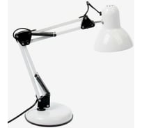 Настольная лампа RISALUX Е27, на шарнирной подставке белая 739952
