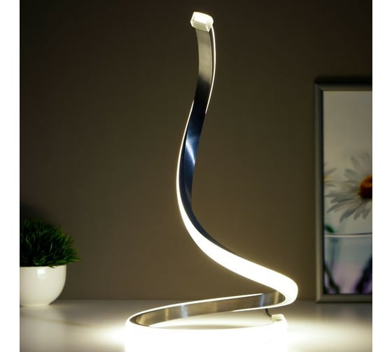 Настольная лампа RISALUX 16607/1BK LED 6Вт серебро 19,5х19,5х35 см 6248040