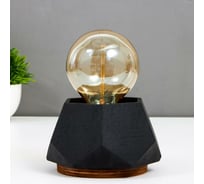 Настольная лампа RISALUX 16698/1BK E27 60Вт черный 10х10х10 см 6907861