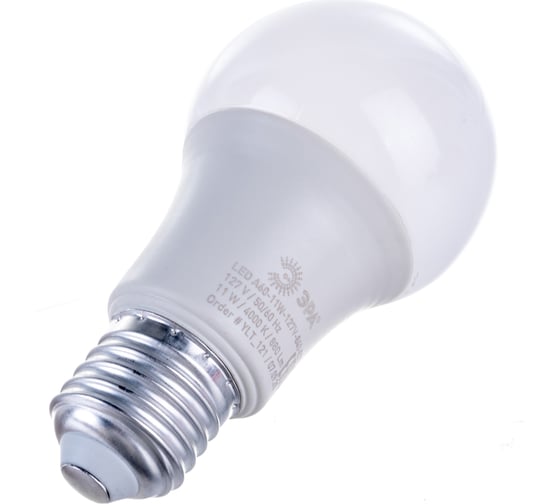Светодиодная лампа ЭРА LED A60-11W-127V-840-E27 диод, груша, 11Вт, 127В, нейтральный свет, E27 10/100/1200 Б0049100