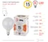 Светодиодная лампа ЭРА LED G90-15W-2700K-E27 диод, шар декор, 15Вт, теплый свет Б0049077 5