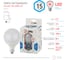 Светодиодная лампа ЭРА LED G90-15W-4000K-E27 диод, шар декор, 15Вт, нейтральный свет Б0049078 5