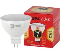 Светодиодная лампа ЭРА ECO LED MR16-7W-827-GU5.3 диод, софит, 7Вт, теплый свет, GU5.3  Б0050183