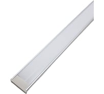 Алюминиевый накладной профиль прямой с экраном truEnergy 24x6мм анодированный 2м 19080