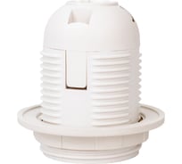 Патрон с кольцом Е27 duwi , термостойкий пластик, белый 24626 8