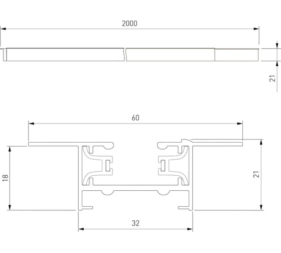 Встраиваемый однофазный шинопровод Elektrostandard 85083 черный 2 м a057096