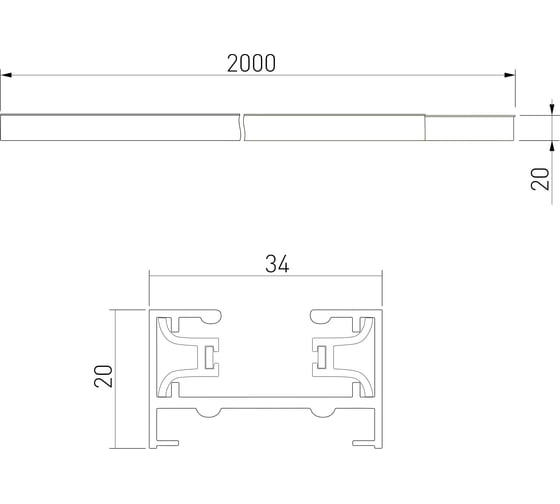 Однофазный шинопровод Elektrostandard 85080 белый 2 м a057083